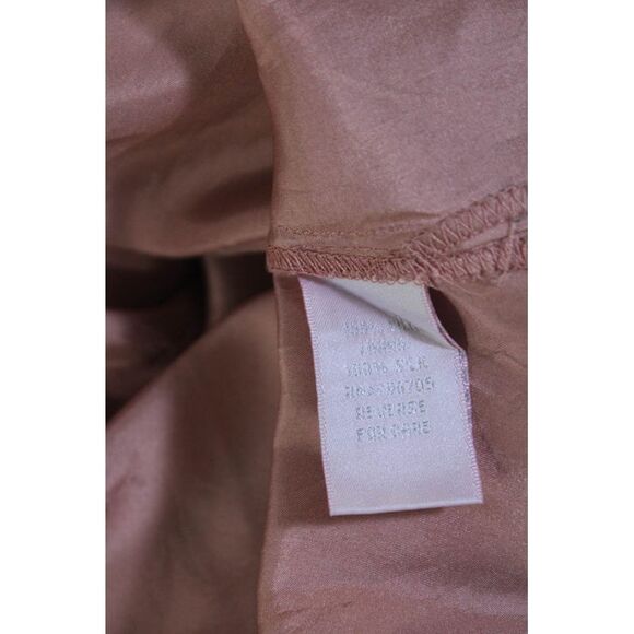 Rebecca Taylor Womens Ruffled V Neck Abstract Chiffon Top White Pink Silk Size 2 - Picture 5 of 6